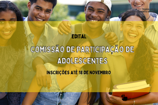 Cedeca contribui em edital de promoção de participação de adolescentes Cedeca contribui em edital de promoção de participação de adolescentes