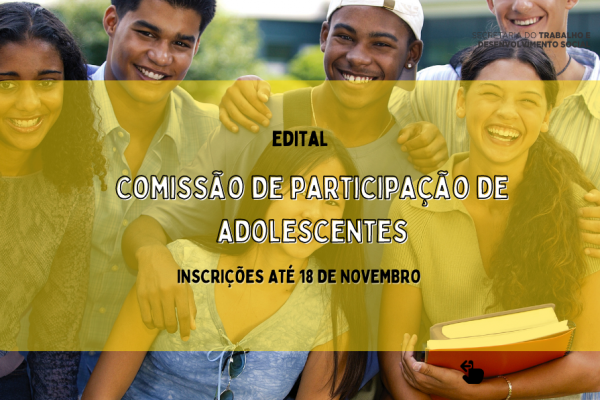 Cedeca contribui em edital de promoção de participação de adolescentes